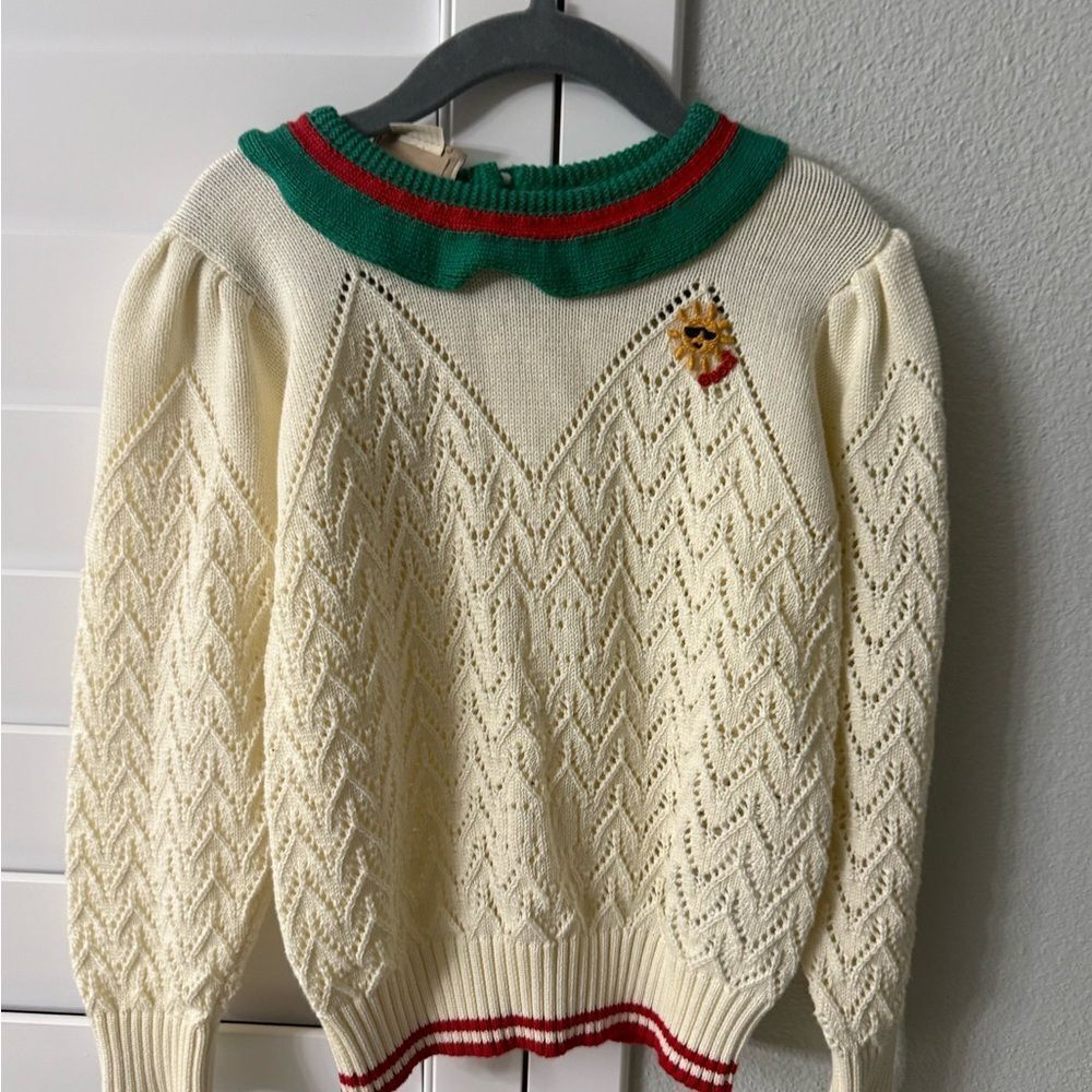 Brand new kids Gucci Cream andCrew Neck Sweater size 4